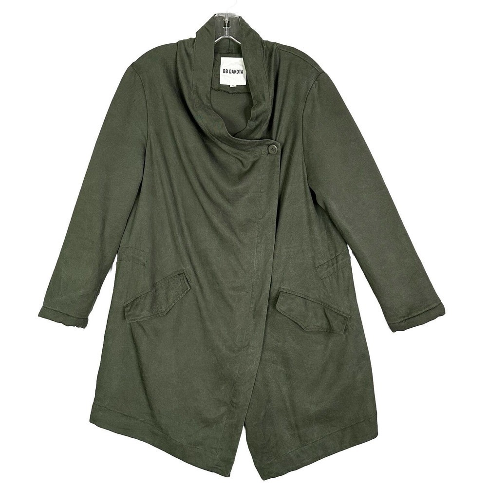 Anthropology BB Dakota Jacket Women Sz S Quilted Sleeves Oversized Asymmetrical